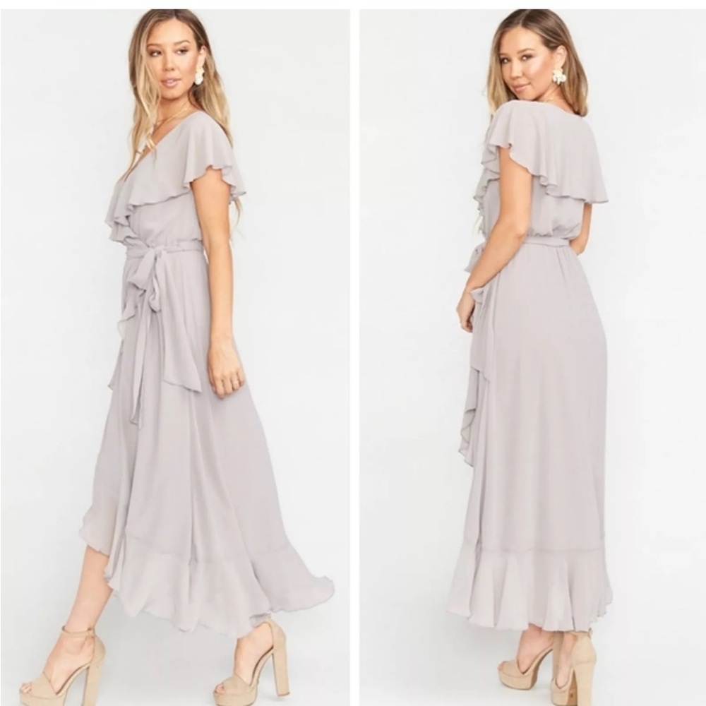 Jess Ruffle Midi Dress NWT - Picture 2 of 10